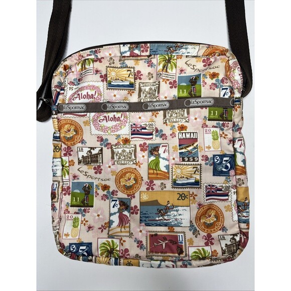 LeSportsac Hawaii Postage Print Crossbody Bag Limited Edition Travel Purse - Picture 2 of 11